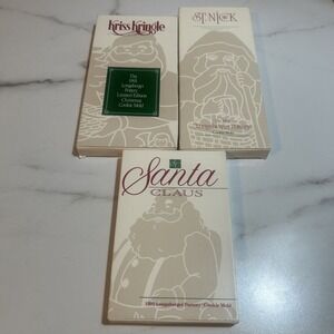 3Longaberger Cookie Mold Father St Nick Kriss‎ Kringle Christmas Santa